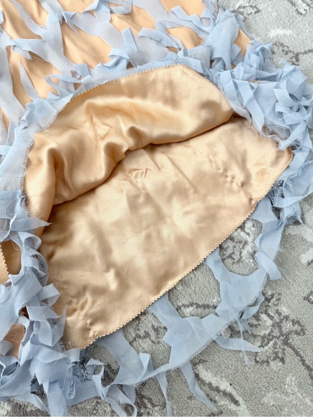 Maison Margiela Pale Blue Deconstructed Silk Top with Underlay - Size 40IT - Picture 8 of 11